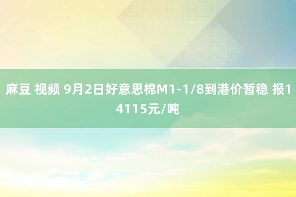 麻豆 视频 9月2日好意思棉M1-1/8到港价暂稳 报14115元/吨