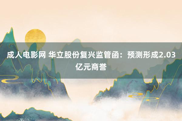 成人电影网 华立股份复兴监管函：预测形成2.03亿元商誉
