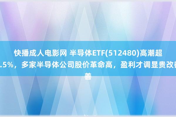 快播成人电影网 半导体ETF(512480)高潮超2.5%，多家半导体公司股价革命高，盈利才调显贵改善