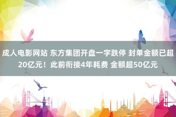 成人电影网站 东方集团开盘一字跌停 封单金额已超20亿元！此前衔接4年耗费 金额超50亿元